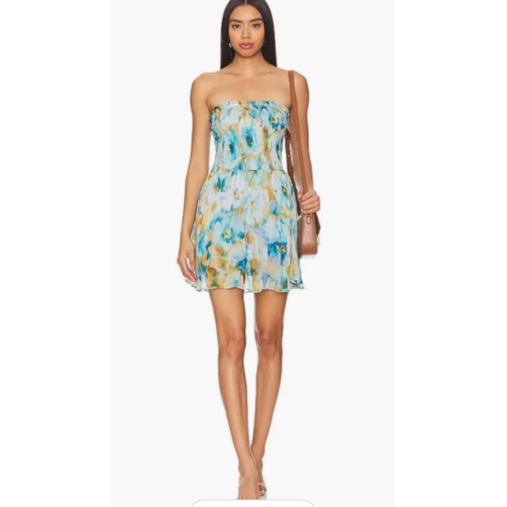 Rays for days Georgia romper daisy floral coral white yellow size small